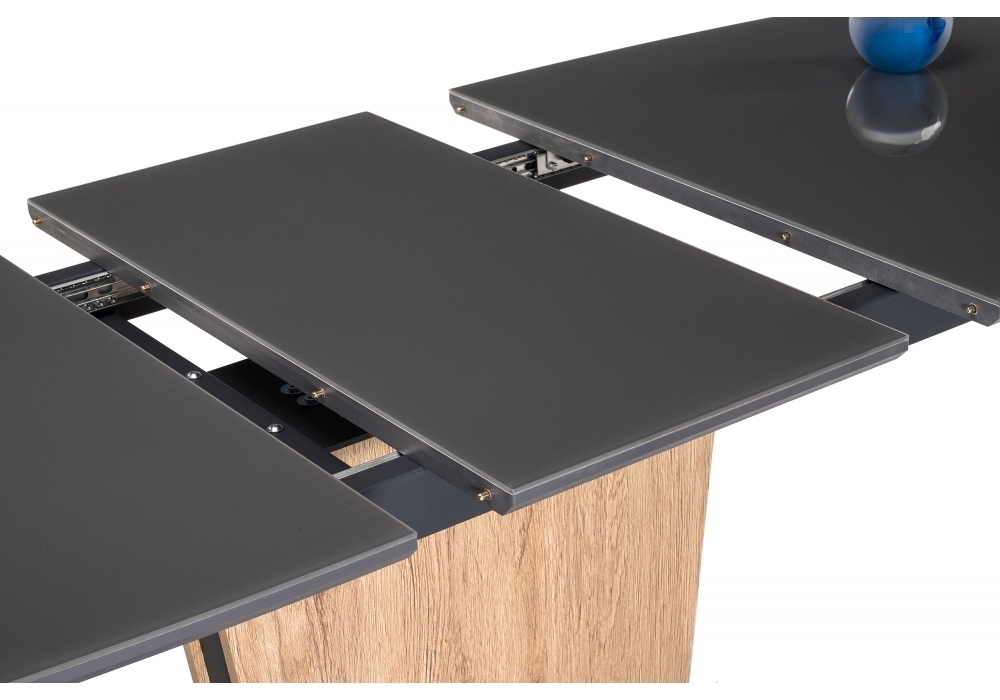 Стол Woodville Теон графит / дуб антор натуральный 462100