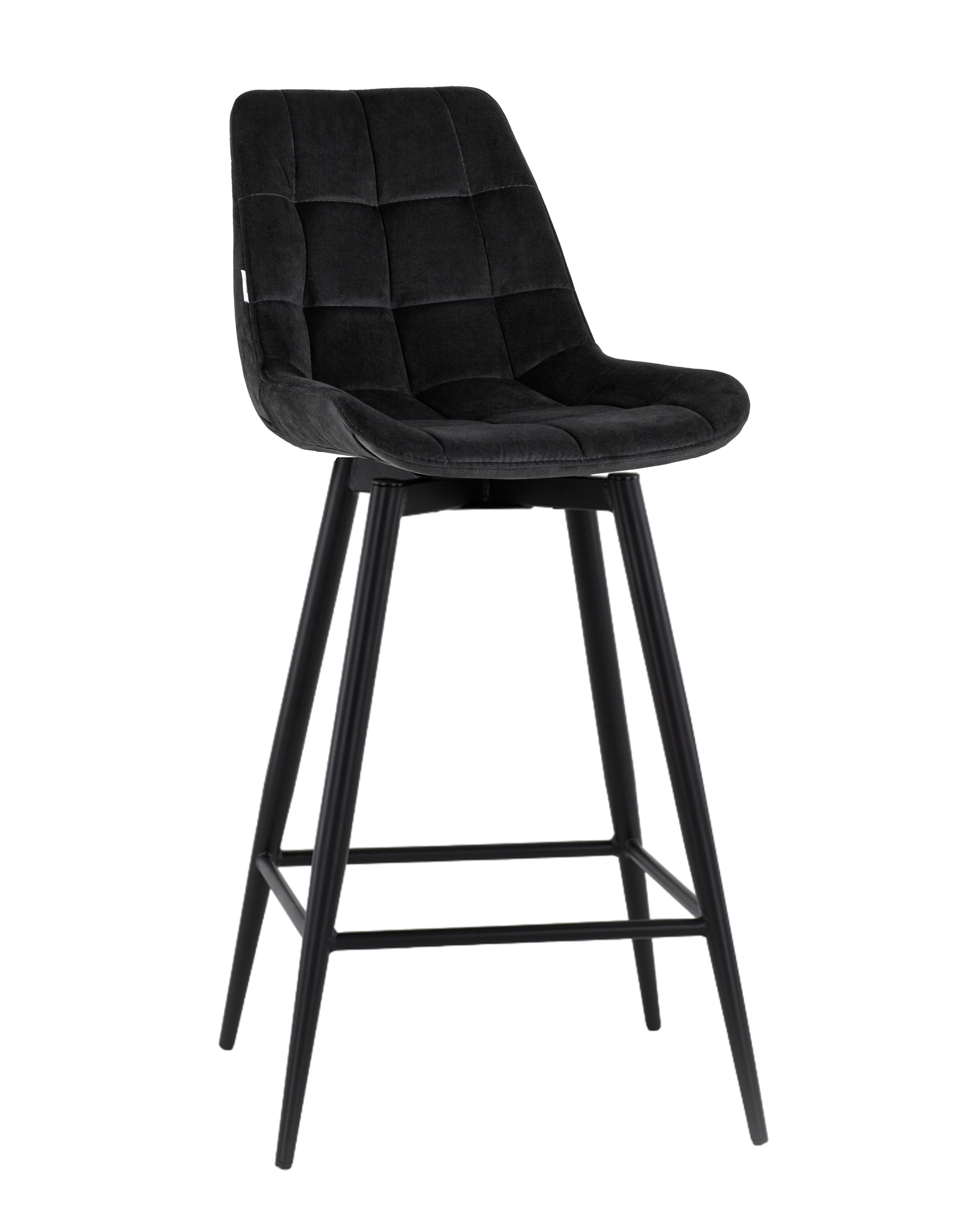 Стул барный Флекс с поворотным механизмом велюр черный Stool Group