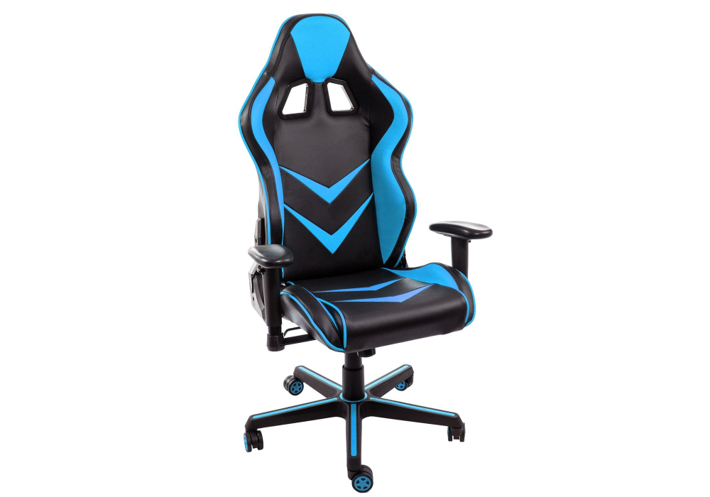 Стул Woodville Racer черное / голубое 1856