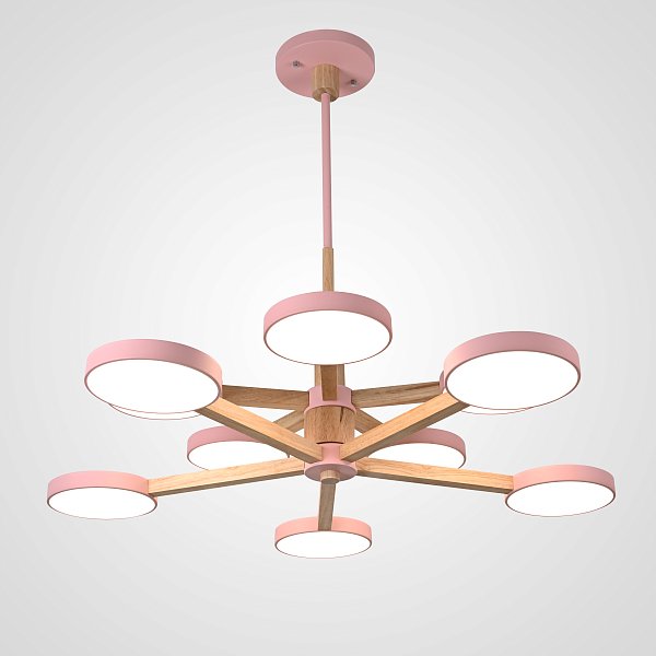 Подвесная люстра TURNA DBL L10 Pink by ImperiumLoft
