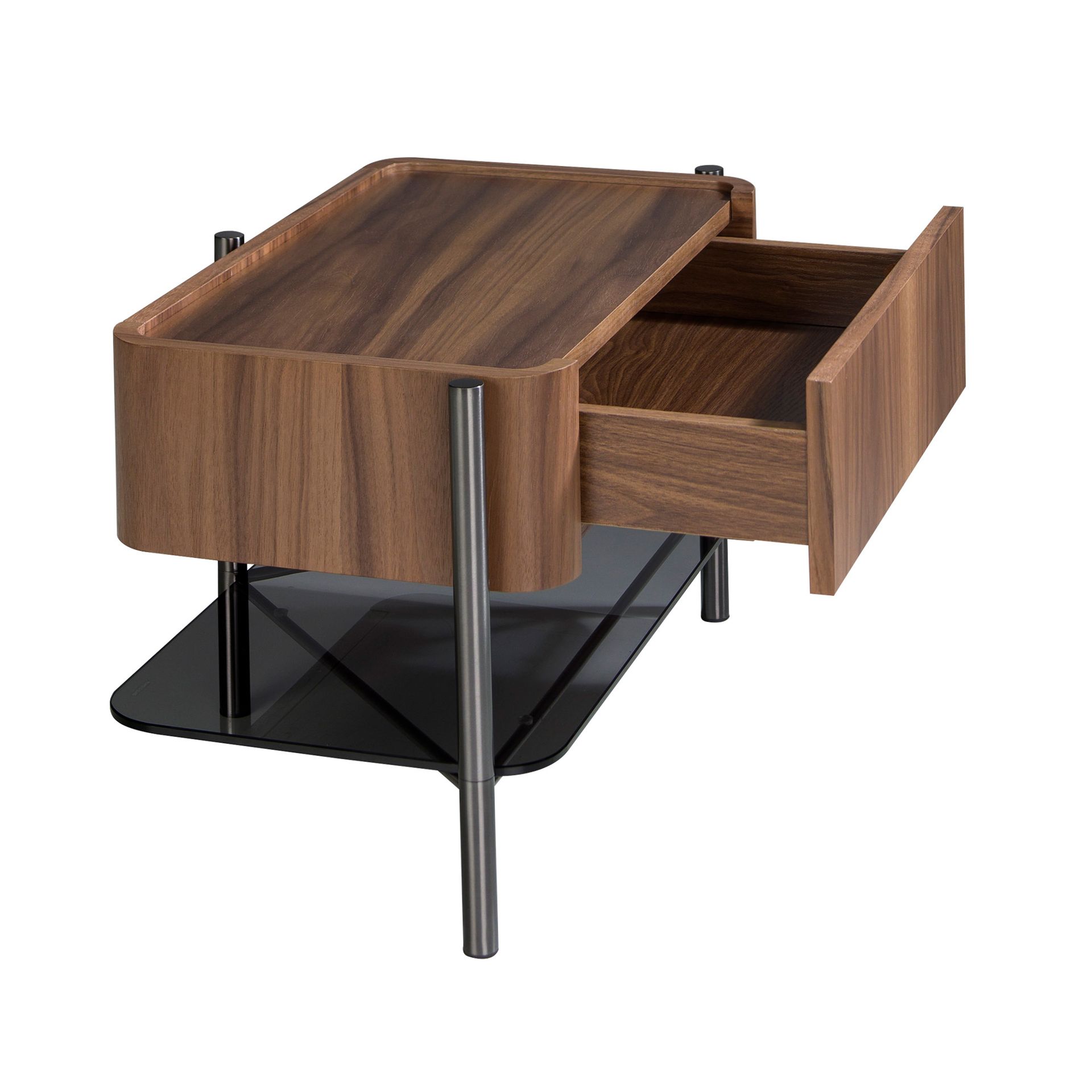 Прикроватная тумбочка 7138/MB2201NS из шпона ореха Angel Cerda