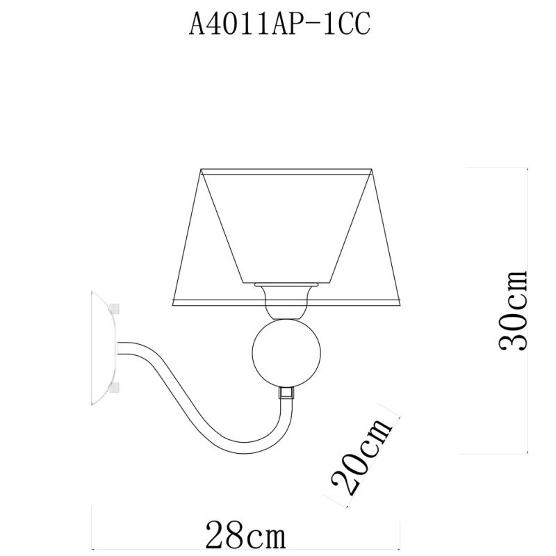 Бра Arte Lamp A4011AP-1CC