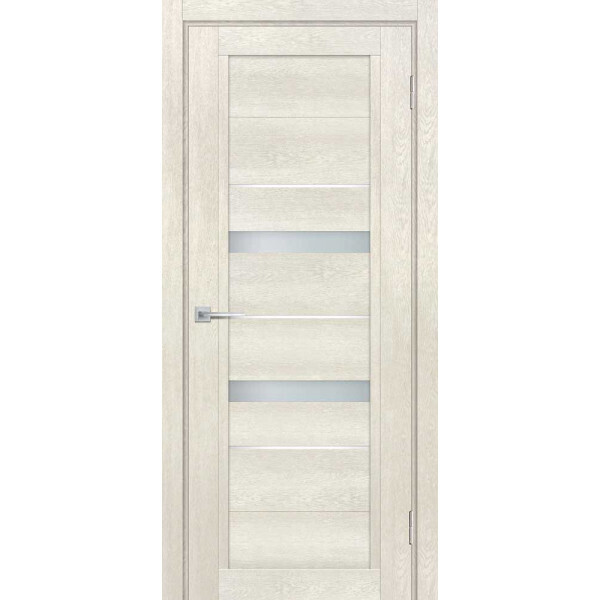 Межкомнатная дверь Graf ТЕХНО-802 белый сатинат, белый лакобель Бьянко (1900 х 550)