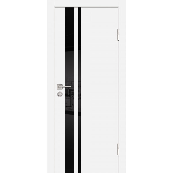 Межкомнатная дверь Graf P-16 черный лакобель Белый (2000 х 600)