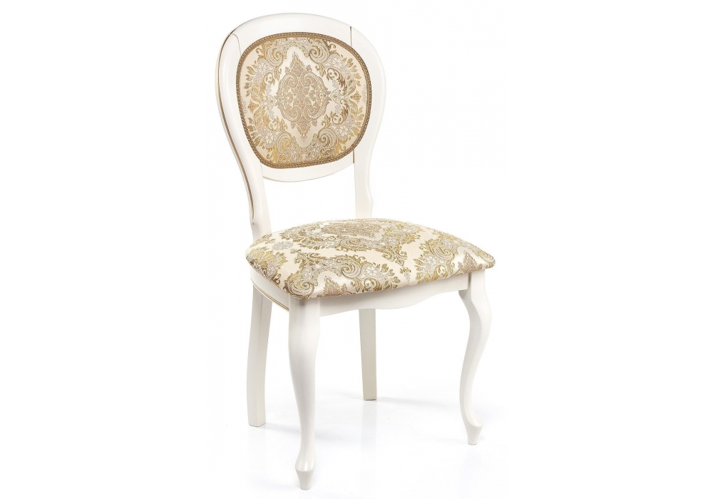 Стул деревянный Woodville Adriano молочный / патина 438315