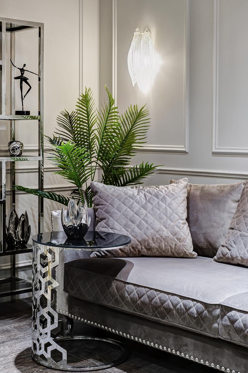 Подсвечник керамический серебристый Garda Decor 10K8152A