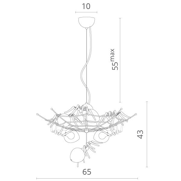 Подвесная люстра Divinare 1308/02 SP-6
