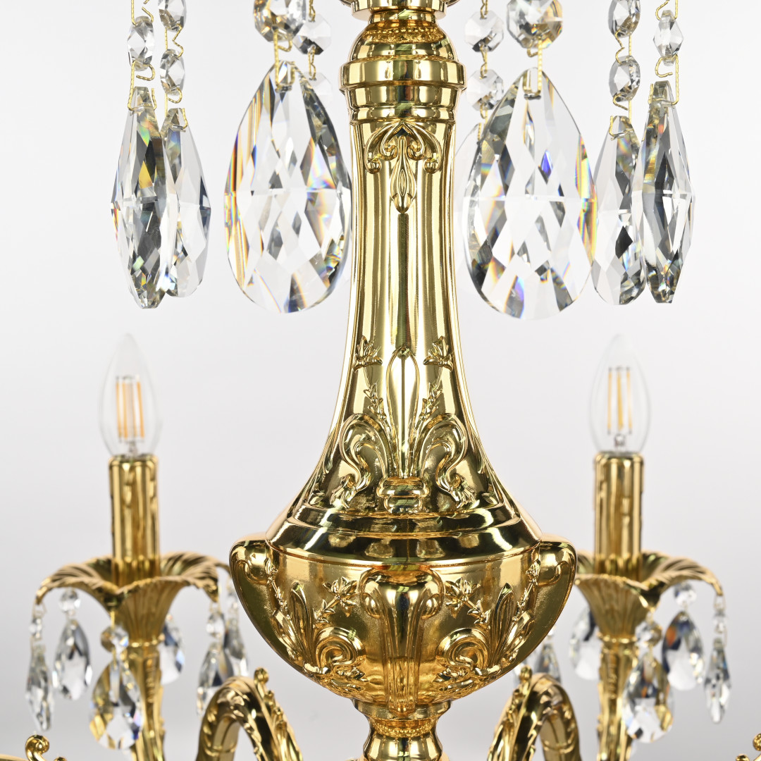 Люстра с хрустальными подвесками AL79101/8/250 B G Bohemia Ivele Crystal