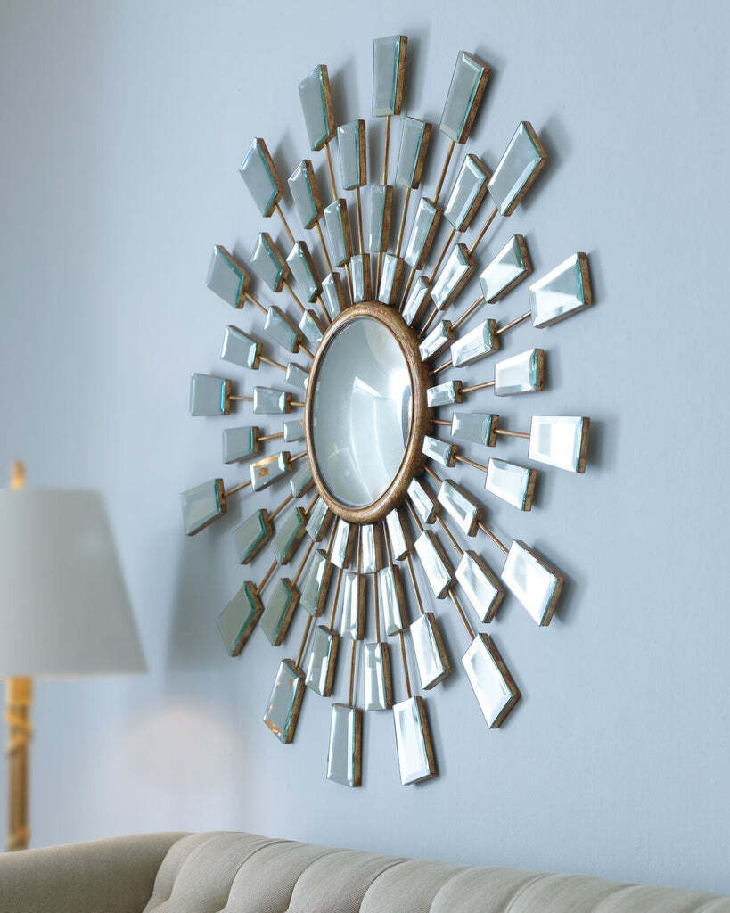 Настенное круглое зеркало в раме Холи Louvre Home LHMF10