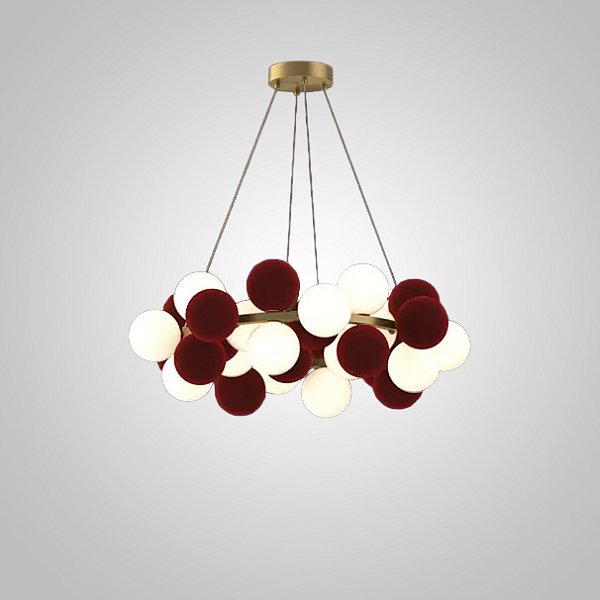 Кольцевые люстры и светильники LATTE D80 Burgundy by ImperiumLoft