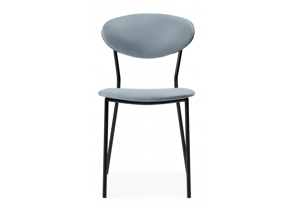 Стул Woodville Корсе пыльно-голубой / черный глянец 494365