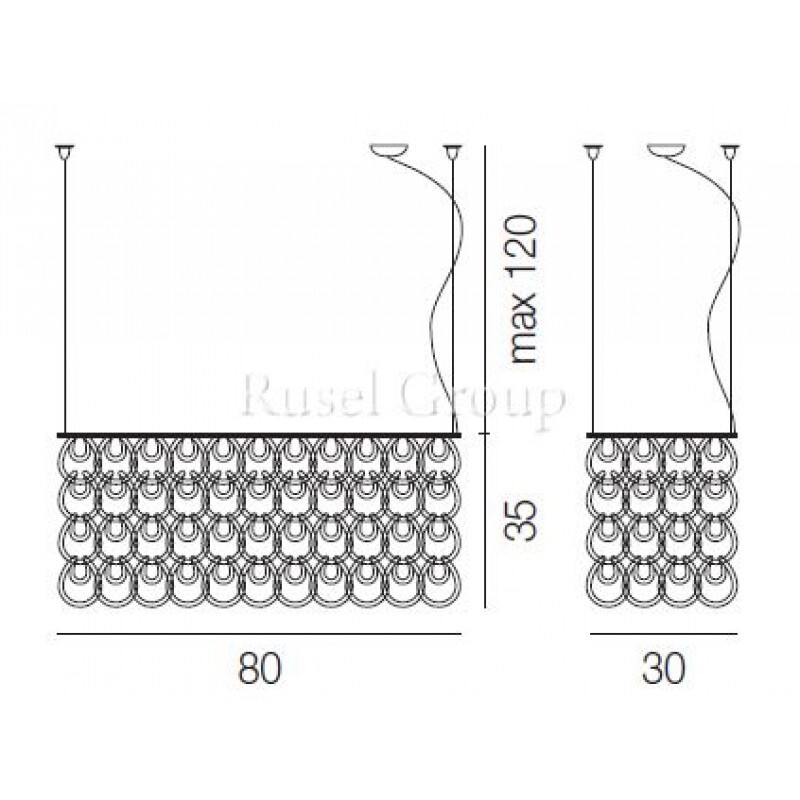 Подвесной светильник Vistosi GIOGALI SP RE2