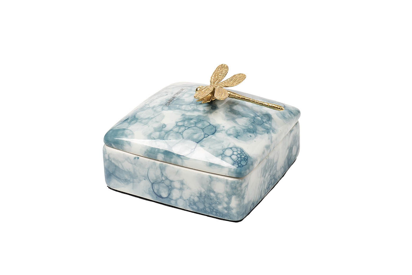 Шкатулка голубая со стрекозой Garda Decor 55RD6078S