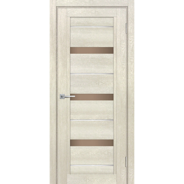 Межкомнатная дверь Graf ТЕХНО-803 бронза сатинат, белый лакобель Бьянко (2000 х 900)