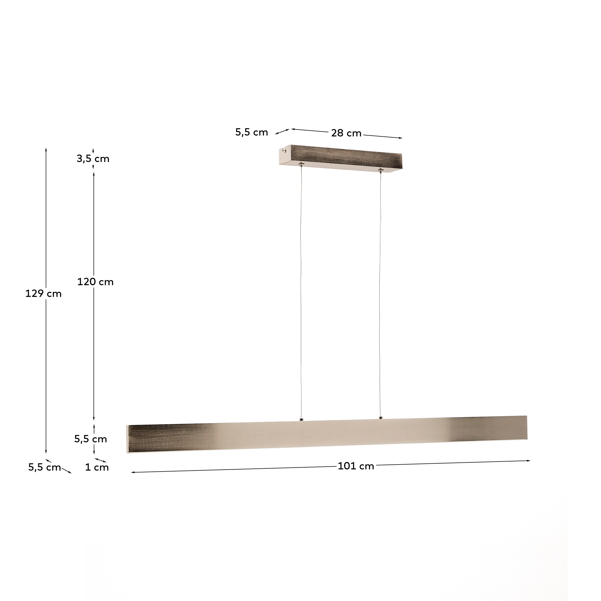 Подвесной светильник Boadella из алюминия с серебристой матовой отделкой La Forma (ex Julia Grup)