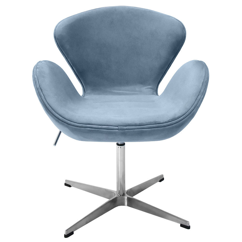 Кресло SWAN CHAIR серый, искусственная замша Bradex Home FR 0654