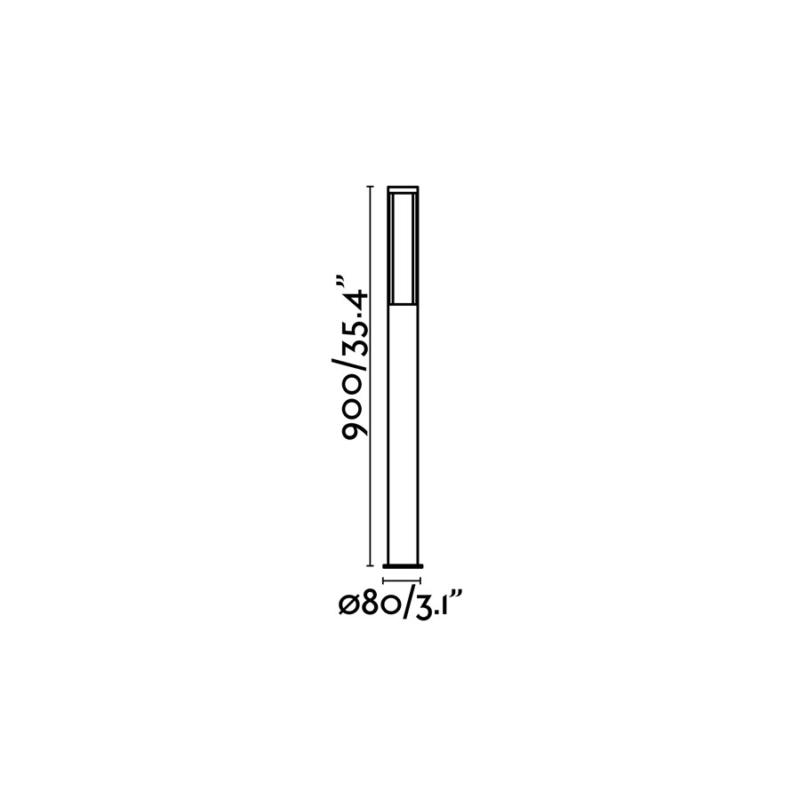 Фонарный столб logar-2 темно-серый Faro