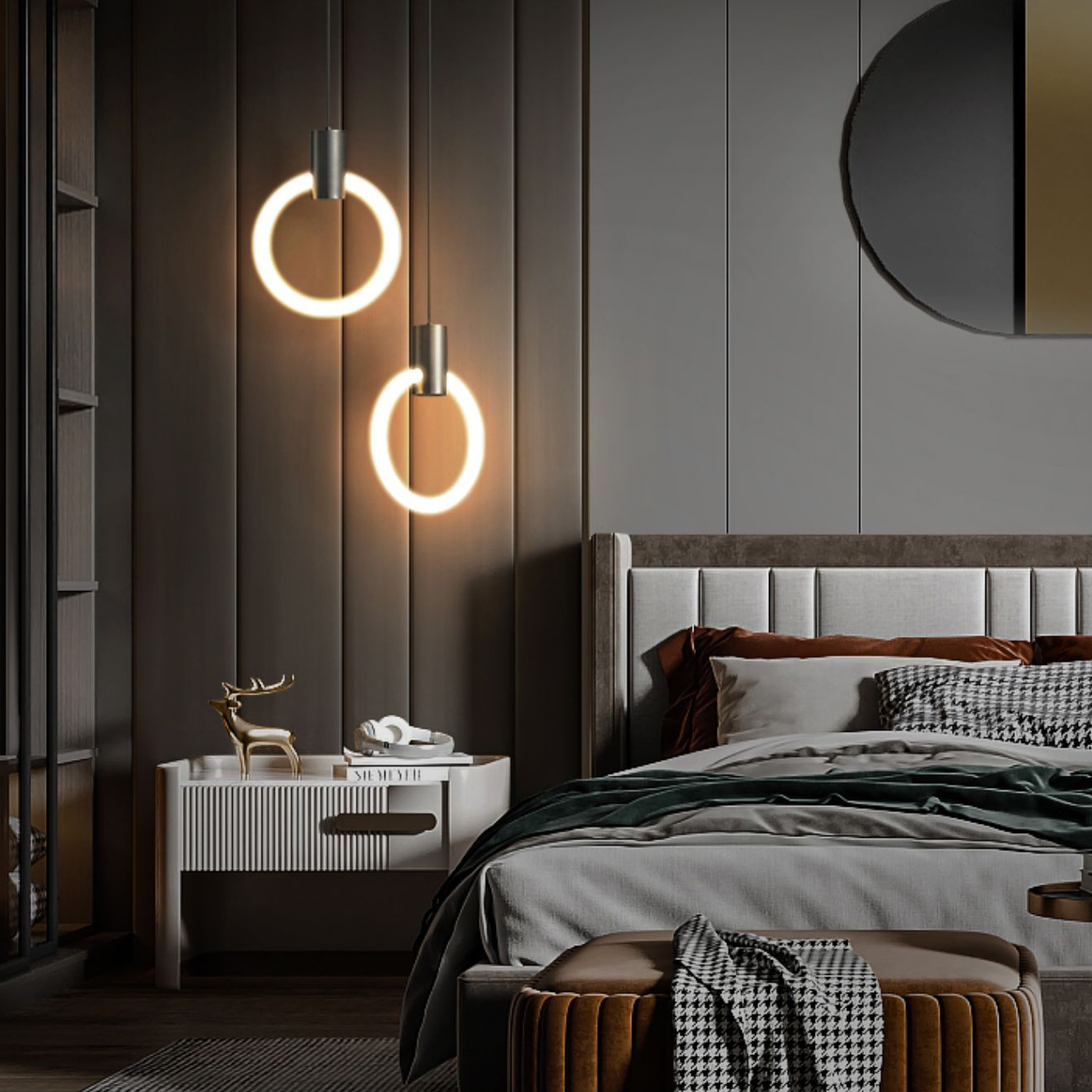 Подвесной светильник DAMON DUO Brass by ImperiumLoft