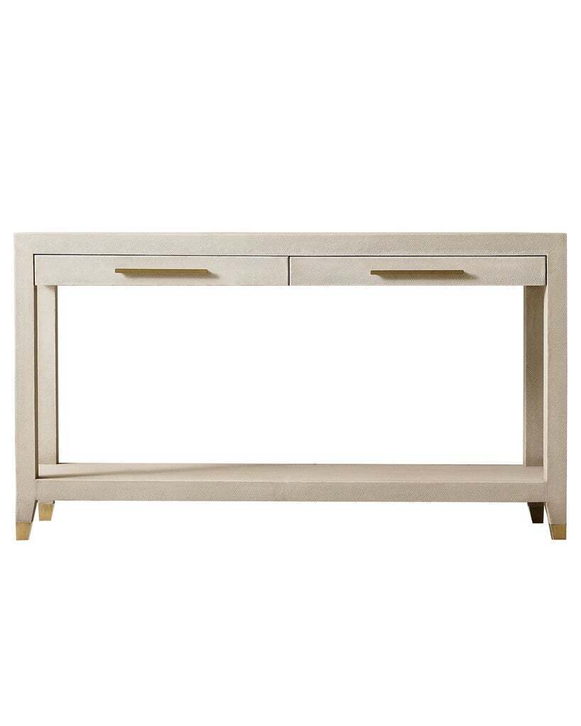 Консоль Мередит с шагреневой кожей. Louvre Home LHFCT01BS/HLN