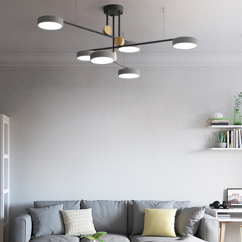 Люстра на штанге TECHNUM COLOR LED Grey by ImperiumLoft