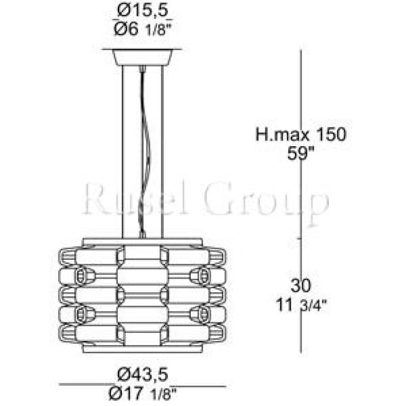 Подвесной светильник ITRE TRACE SOSPENSIONE