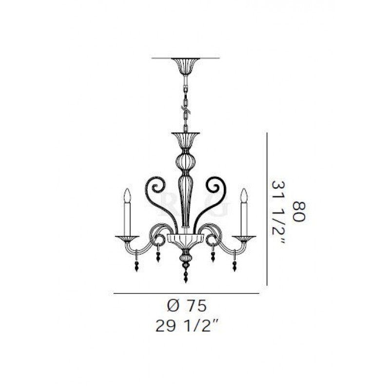 Люстра De Majo SARA K8