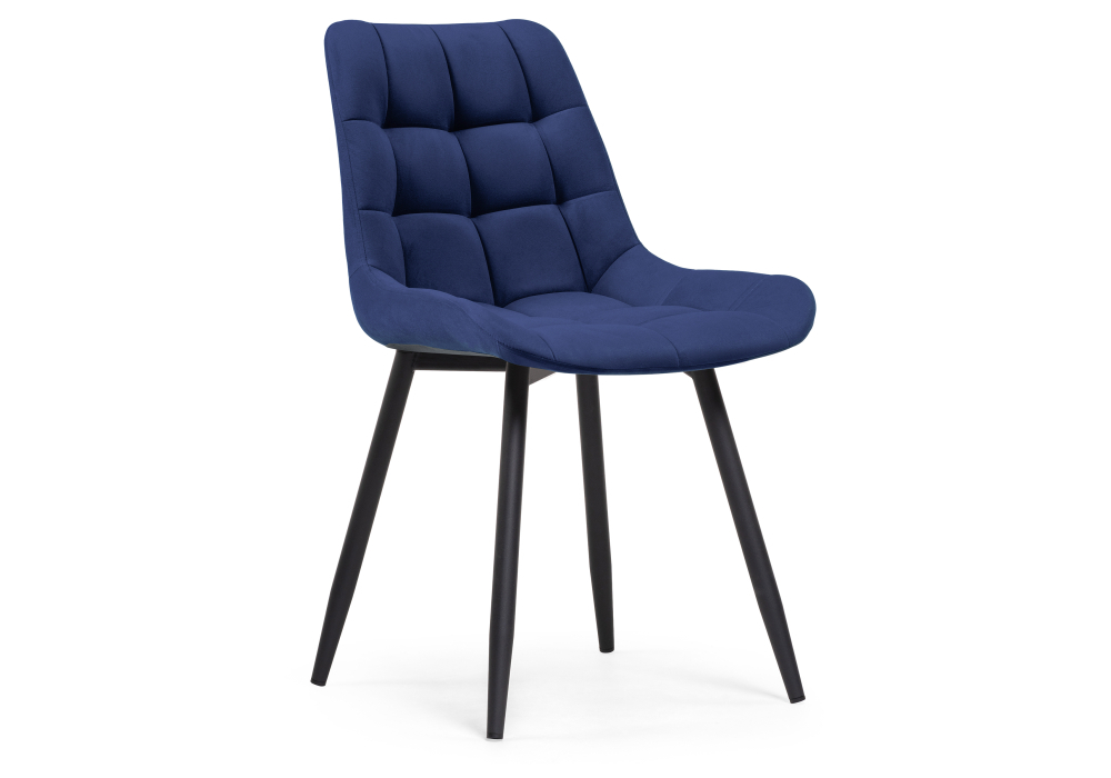 Стул Woodville Челси велюр синий / черный 502086
