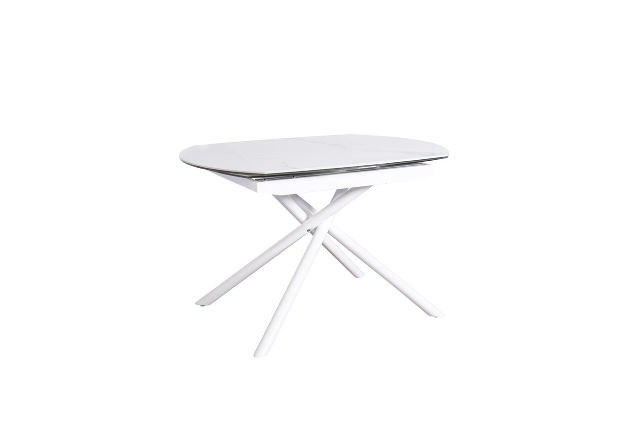 Стол обеденный раздвижной керамический белый Garda Decor 83MC-1957DT BEL