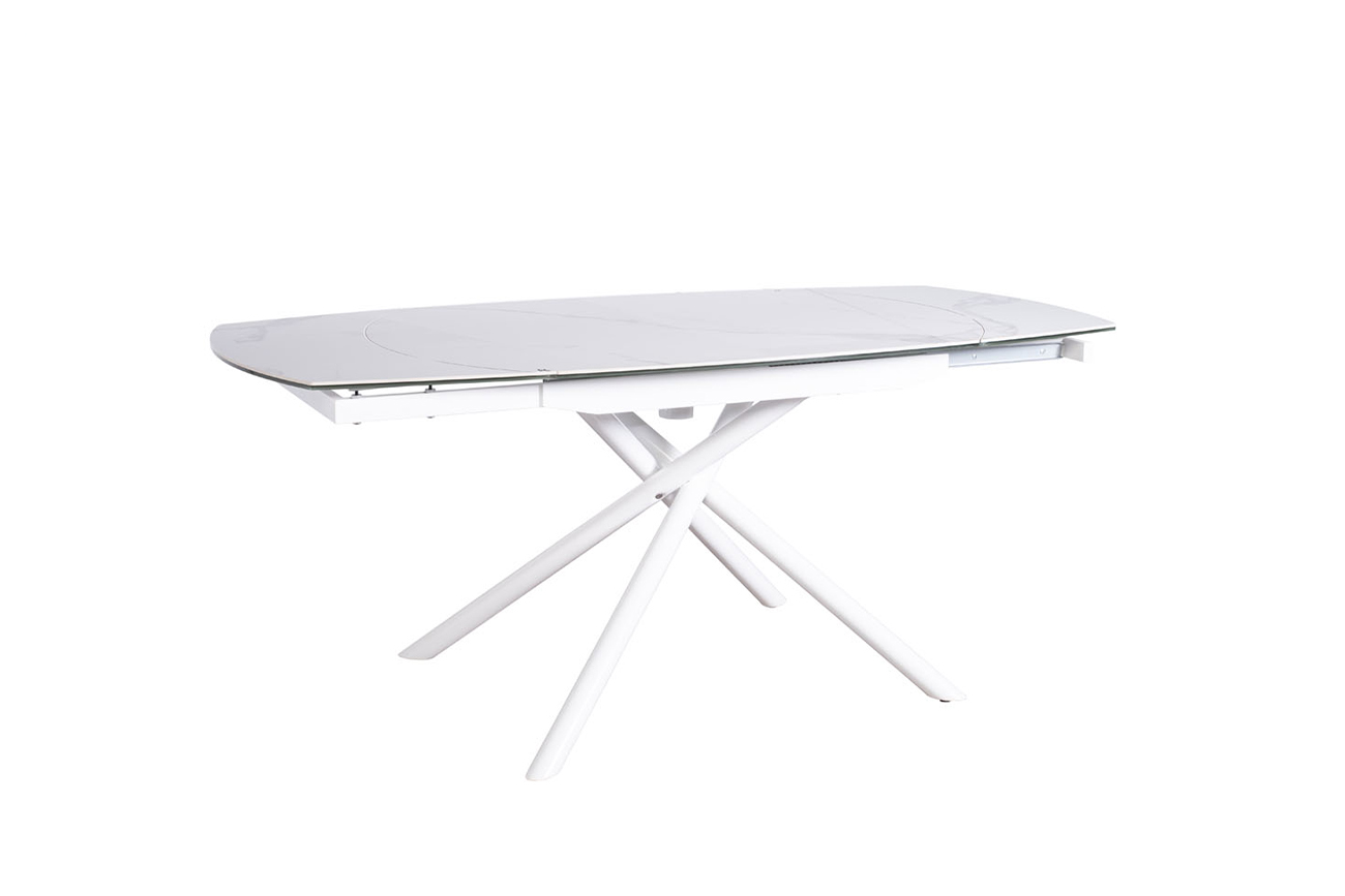 Стол обеденный раздвижной керамический белый Garda Decor 83MC-1957DT BEL