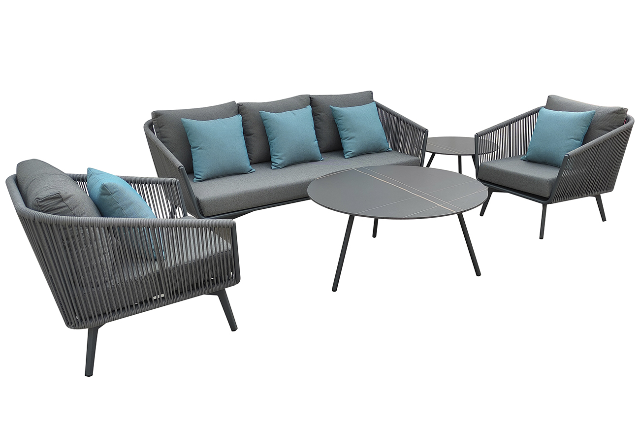 Стол кофейный EMBRACE уличный черный d100*38 Garda Decor 129KN-01450