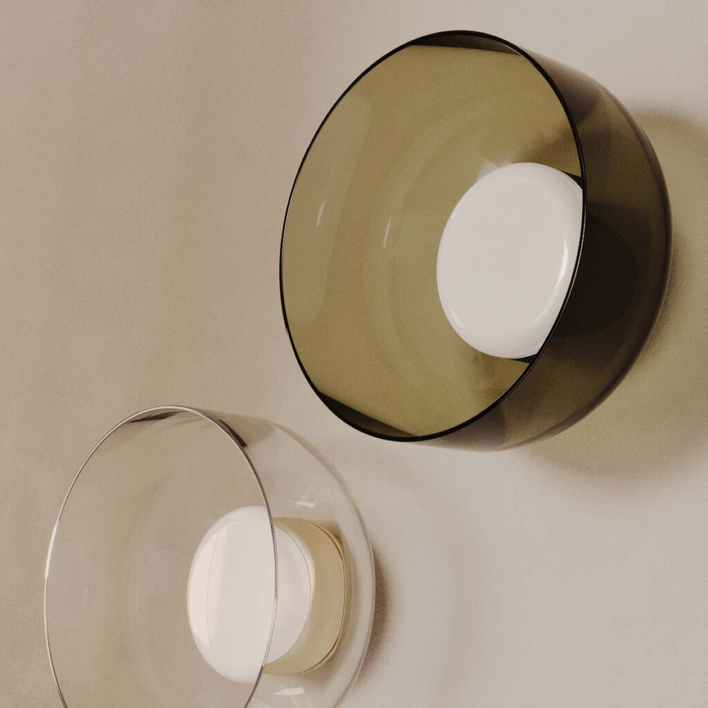 Настенный светильник Ipon черный металл, прозрачный плафон Aromas del Campo