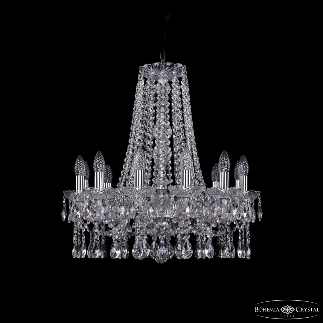 Люстра хрустальная 1413/12/200/h-60 Ni