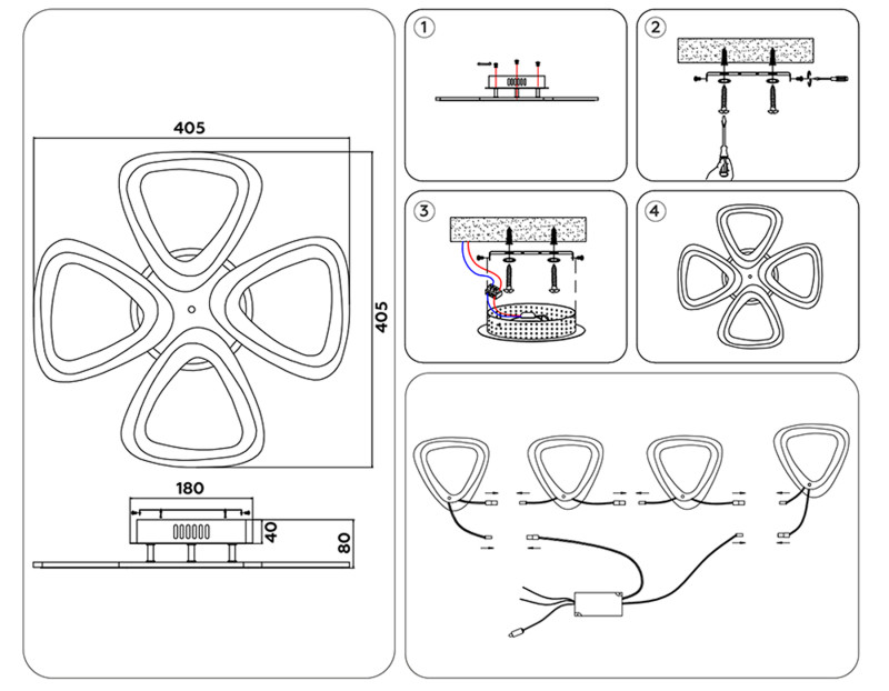 Накладная люстра Ambrella Light FA4482