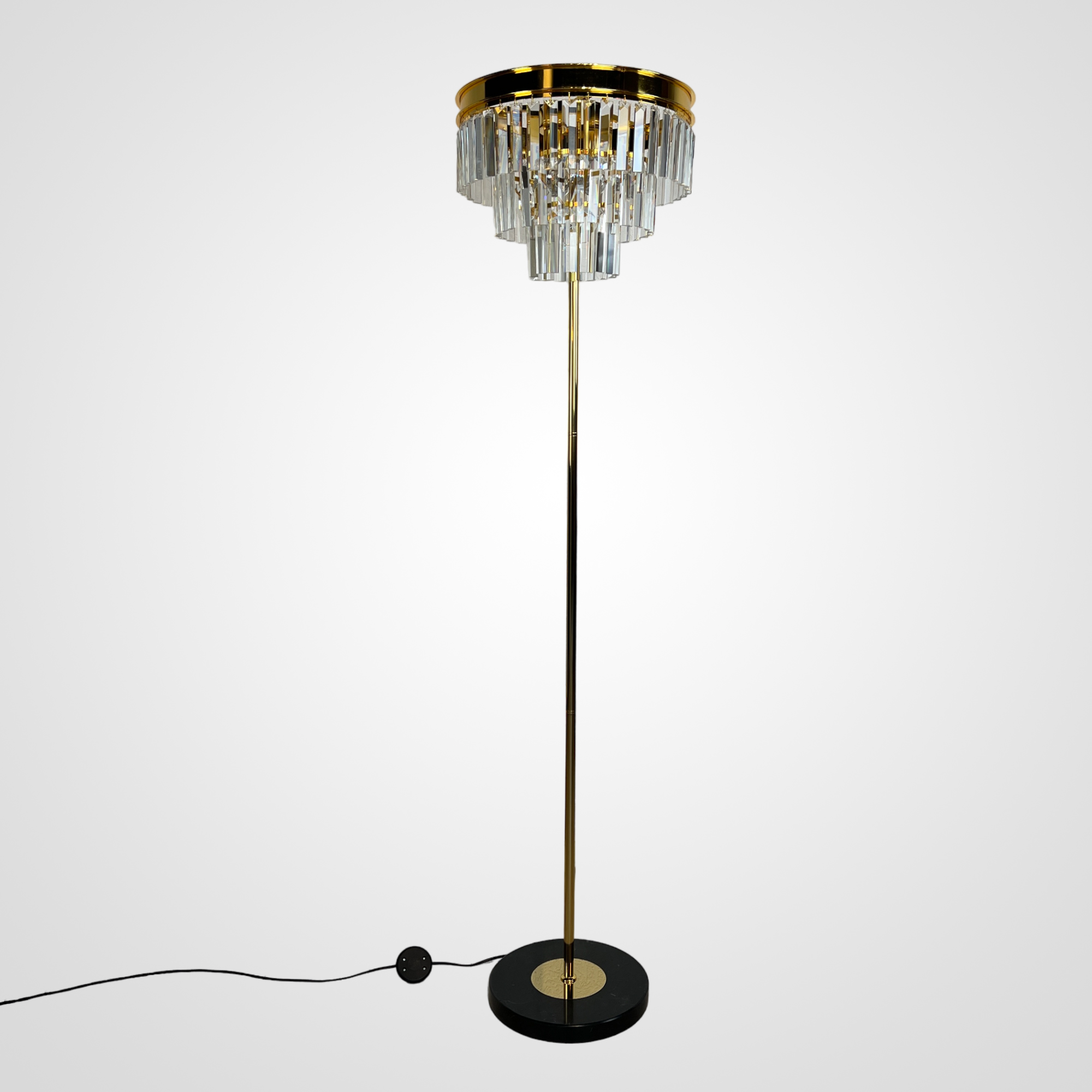 Торшер Rh 1920S Odeon Clear Glass Floor Lamp Gold By Imperiumloft
