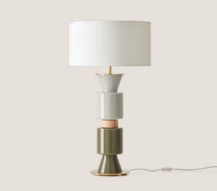 Настольная лампа Ponn Ponn латунный металл, белый абажур 801011/41 Aromas del Campo