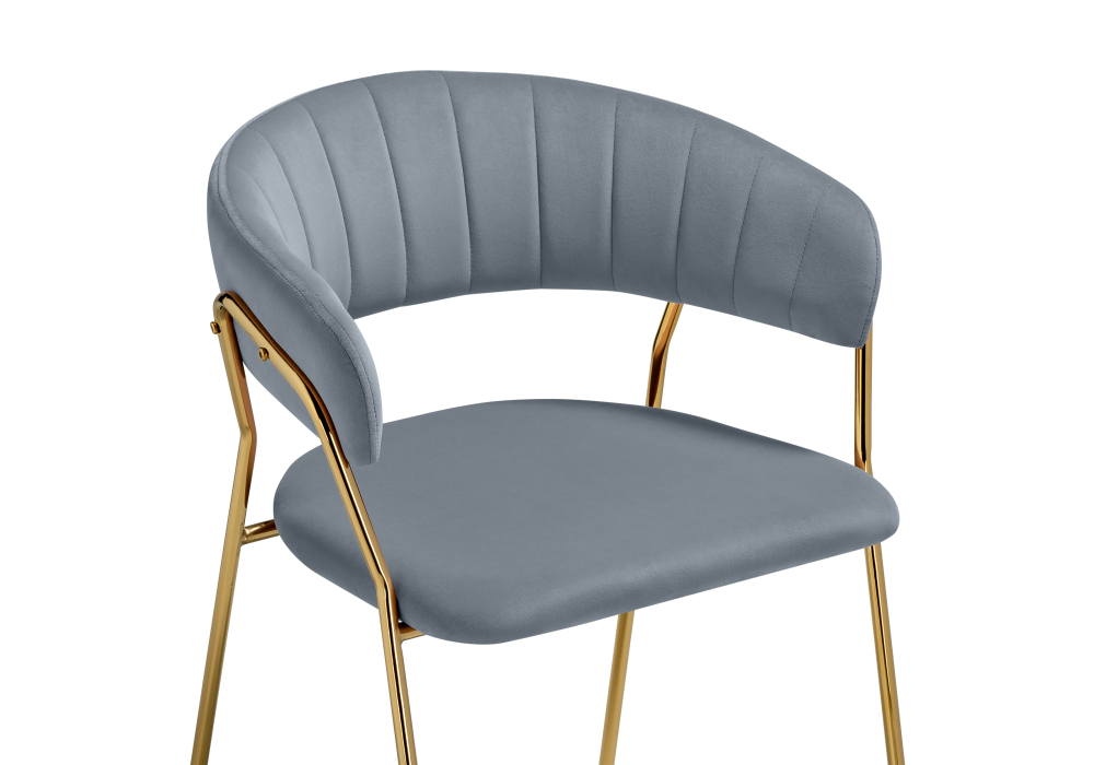 Стул Woodville Kamelia 1 gray / gold 15471