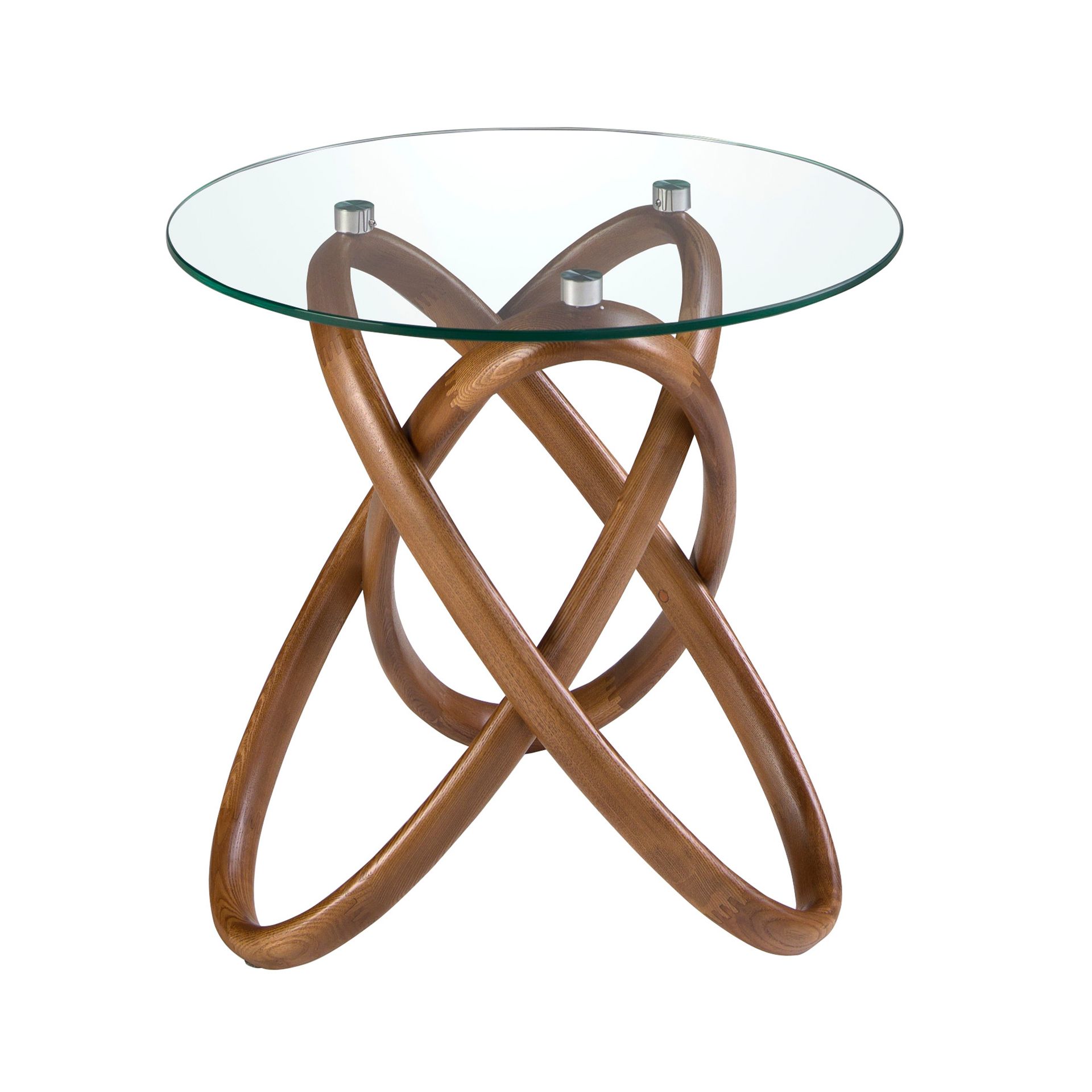 Приставной столик 2126/LT20051 из стекла и ореха Angel Cerda