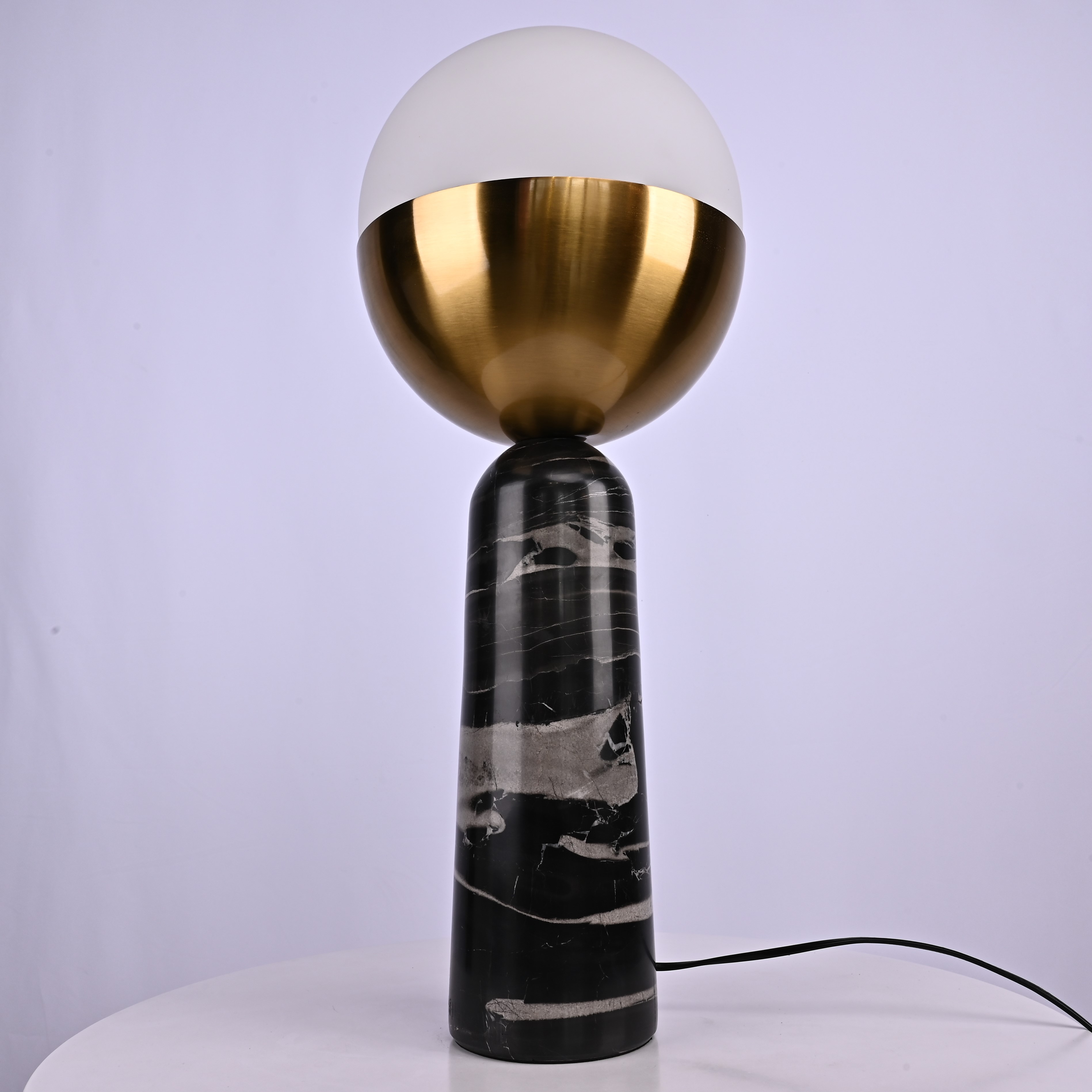 Настольная Лампа Marble Globe Black By Imperiumloft