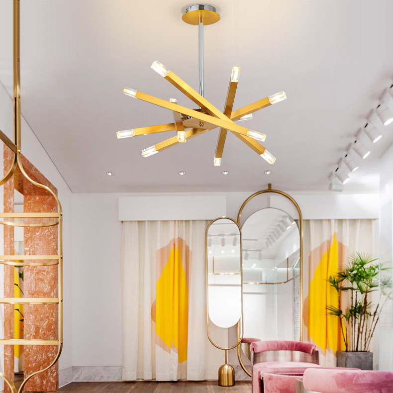 Люстра на штанге SNAP D62 Gold by ImperiumLoft