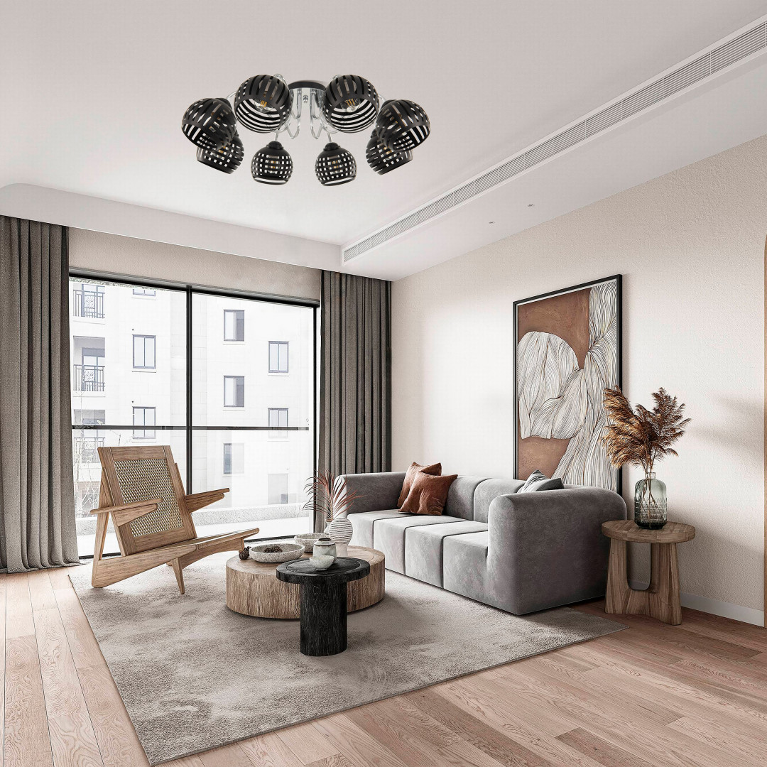 Люстра с плафонами 325107/8 BK.CR Arte Milano