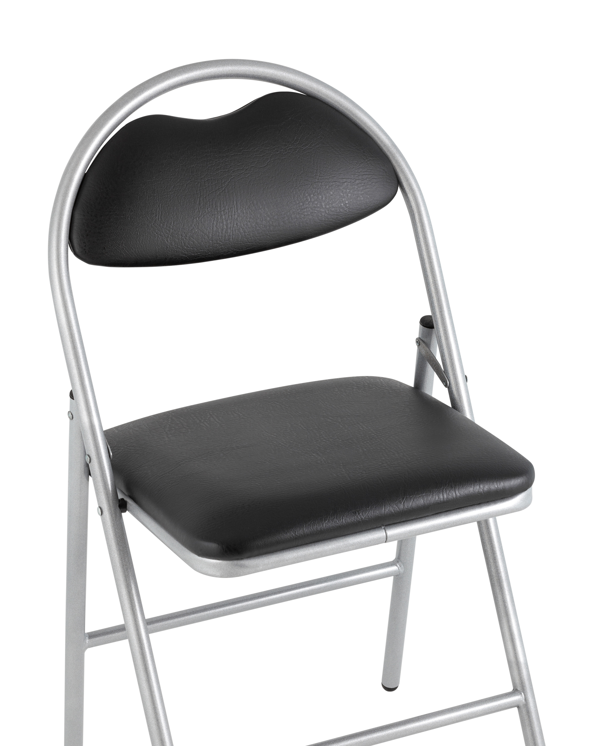 Стул складной Hagen экокожа черный каркас металлик Stool Group