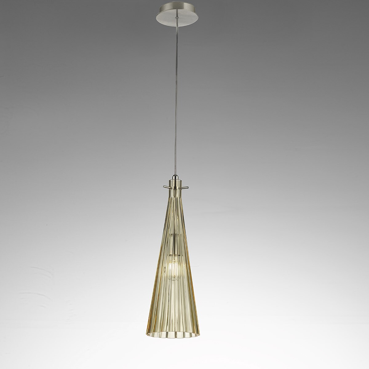 Подвесной светильник Selene Illuminazione Costa Rica nickel/amber 2810-003024