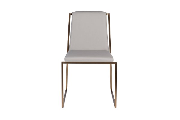 Стул из искусственной кожи серый Garda Decor 58DB-28019