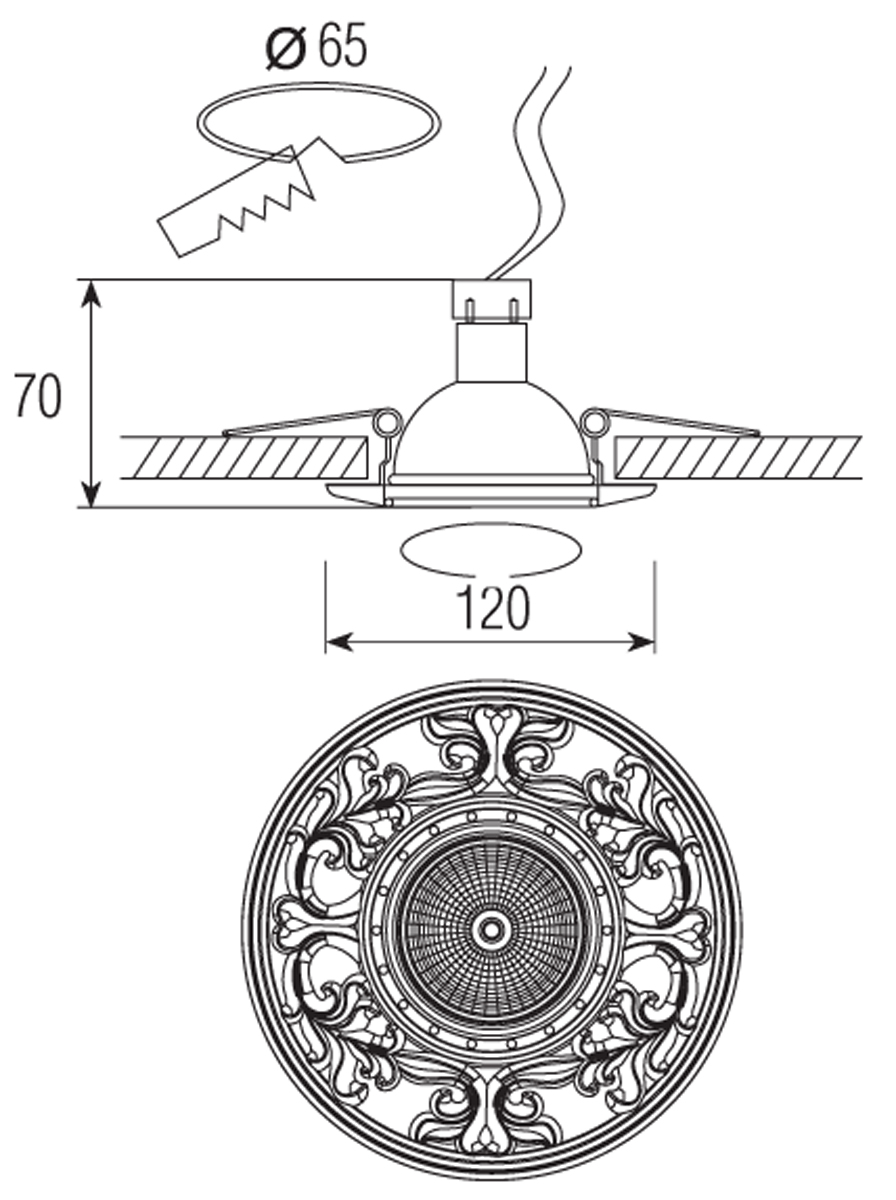 Встраиваемый светильник Donolux N1565-Light copper