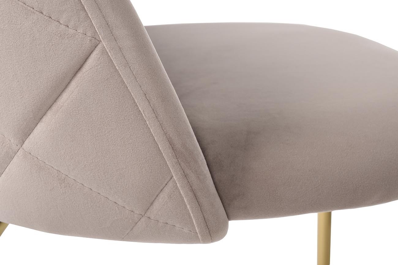 Стул велюровый бежевый на металлических ножках Garda Decor 30C-301-1G BG