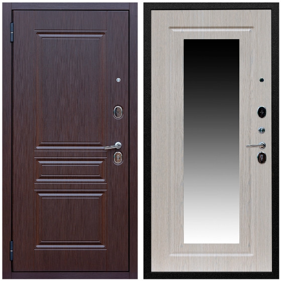 Дверь входная Graf Экстра МДФ 10 мм ФЛ-243 Лиственница шоколад / МДФ 16 мм ФЛЗ-120 Дуб беленый