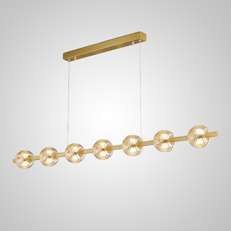 Реечный, рядный светильник SEMUND LONG L150 Brass by ImperiumLoft