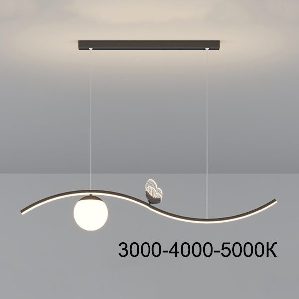 Подвесной светильник BABETTA WAVE Black Трехцветный свет by ImperiumLoft