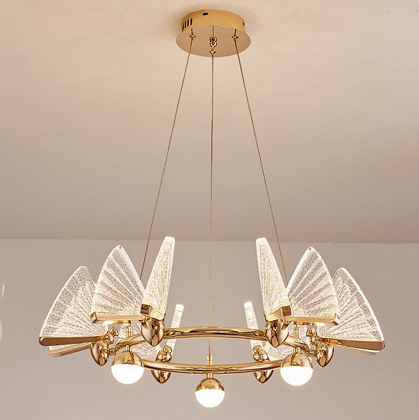 Подвесная люстра AMELIS LUX D63 Transparent Трехцветный свет by ImperiumLoft