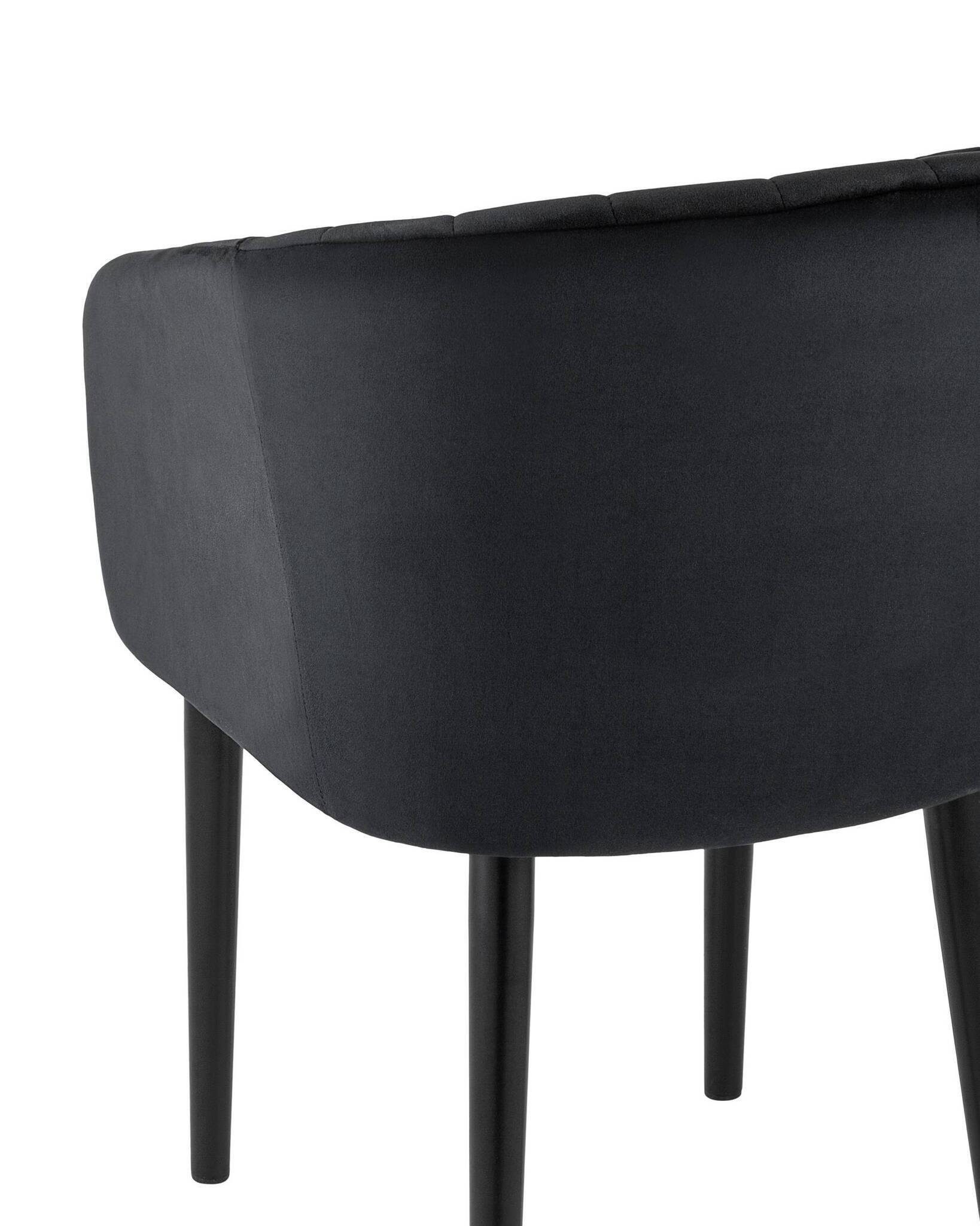 Стул с подлокотниками Нейтон велюр черный Stool Group